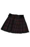 Falda corta plisada con estampado tartán, estilo uniforme escolar japonés