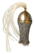 Diecast Persian Cavalry Soldier Helmet (Grey)